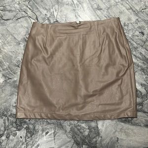 Gray Forever 21 Leather Mini Skirt